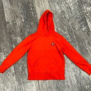 Boys Jordan orange hoodie, size Small (8-10years). EUC